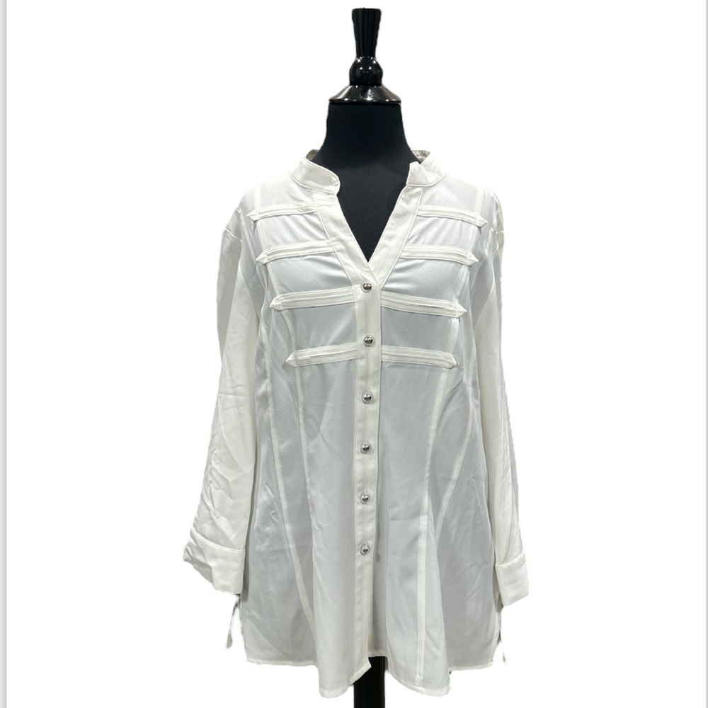 Kathy Che Stretch Button Down Top